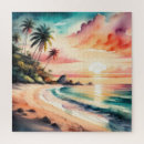 Suche nach tropischer sonnenuntergang puzzle Ozean