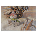 Recherche de bonhomme de neige planches à découper Vintage