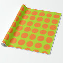 Recherche de pois orange papier cadeau Cercles
