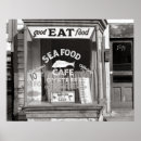 Suche nach fisch essen poster Retro
