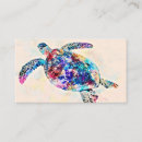 Recherche de de tortue cartes visite Aquarelle