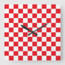 Recherche de rouge et blanc horloges Carrés