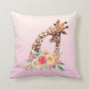 Recherche de girafe coussins Aquarelle