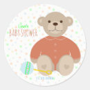 Recherche de nounours autocollants De baby shower