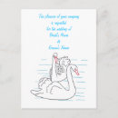 Recherche de deux cygnes invitations Blanc