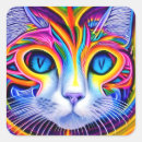 Recherche de gros chat autocollants Gros yeux bleus