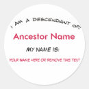 Recherche de ancêtres autocollants Généalogie