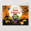 Recherche de monstres mignons cartes postales Frankenstein