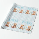 Recherche de jumeaux papier cadeau Baby shower