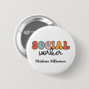 Recherche de travailleur social badges Rétro