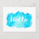 Recherche de aquarelle turquoise cartes postales Bleu