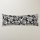 Recherche de noir blanc floral coussins Abstrait