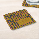 Recherche de jaune moutarde dessous de verres Géométrique