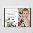 Recherche de panda invitations Aquarelle