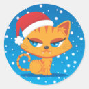 Recherche de chat père noël autocollants Minou