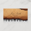 Recherche de piano vintage cartes visite Professeur de musique