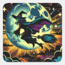 Suche nach hexe auf broomstick aufkleber Halloween party