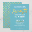 Recherche de turquoise et blanc invitations Simple