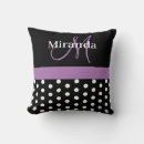 Recherche de pois violet coussins Monogramme