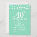 Recherche de vert menthe invitations Fête d'anniversaire
