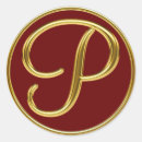 Suche nach p monogramm aufkleber Gold