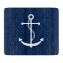 Suche nach anker und schneidebrettchen Boot