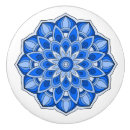 Recherche de mandala bleu boutons et poignées de porte Motif