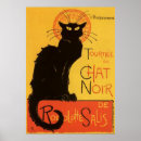 Recherche de vintage cat posters Black