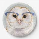 Recherche de hibou assiettes Oiseau