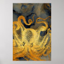 Recherche de poulpe bleu posters Aquarelle