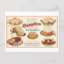 Recherche de feu de camp cartes postales Vintage