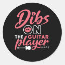 Recherche de joueur guitare autocollants Guitariste