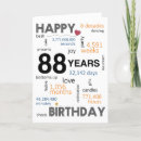 Recherche de 88 ans anniversaire cartes Joyeux 88e anniversaire