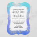 Recherche de snowflake mariage invitations Bleu