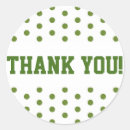 Recherche de pois vert et blanc autocollants Merci