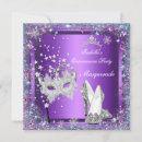 Recherche de mardi gras party invitations Violet