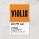 Recherche de violonistes cartes visite Client(e)