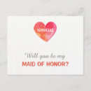 Recherche de note de coeur invitations Maid of honor