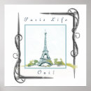 Recherche de la vie parisienne posters Tour eiffel