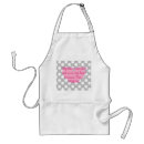 Recherche de rose de point de polka tabliers Gris