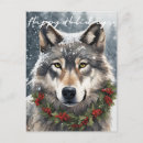 Suche nach glücklicher wolf postkarten Schnee