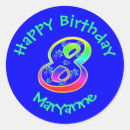 Recherche de numéro 8 autocollants Fête d'anniversaire