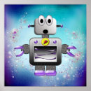 Suche nach niedlicher roboter poster Blau