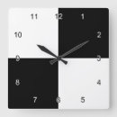 Recherche de damier noir et blanc horloges Géométrique
