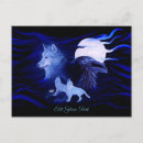 Recherche de lune loup cartes postales Nuit