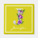 Recherche de lettres fleuries magnets Nom