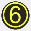 Recherche de numéro 6 autocollants Six