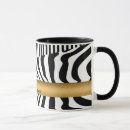 Recherche de rayures de zèbre tasses Initiale