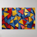 Suche nach gelbe dreiecke poster Blau