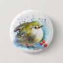 Recherche de oiseaux badges Aquarelle